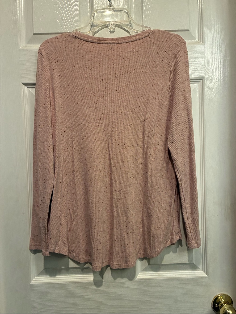 Old Navy Long-Sleeve Crewneck Top in Dusty Pink Speckle - Picture 6 of 6